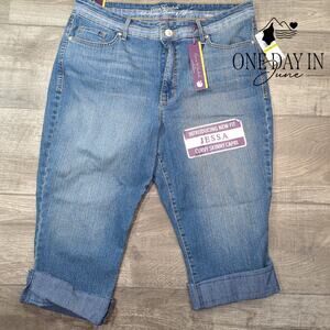 Gloria Vanderbilt Jessa Curvy Skinny Crop Jeans Size 14